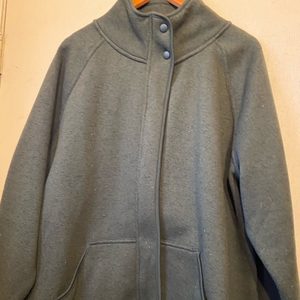 Olive green zip up sweater